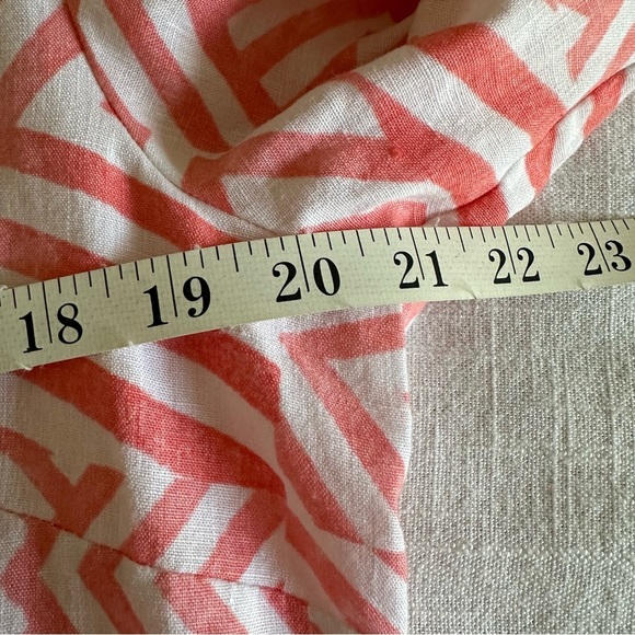 Connie Roberson Shirt Womens L Linen Button Up Geometric Lagenlook Made in USA - Picture 8 of 15